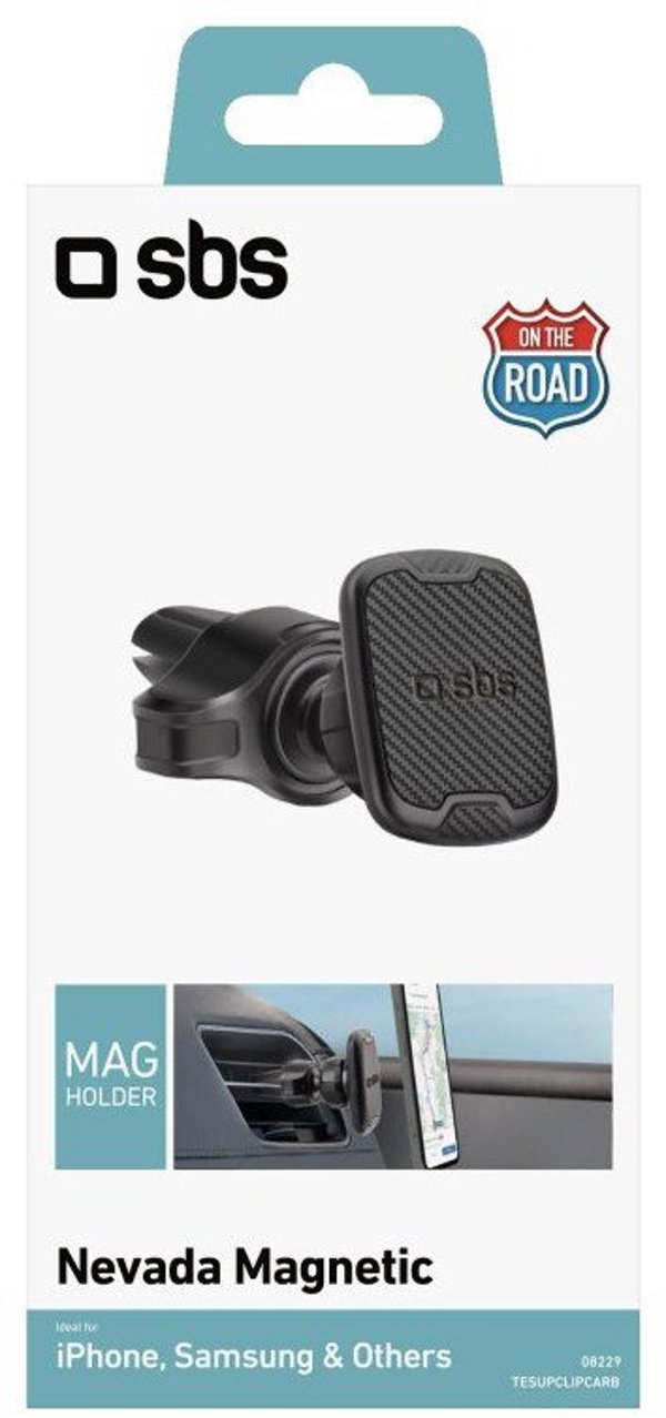 SBS Mobile Uchwyt na telefon Magnetic Clip Fastening 8018417408229 TESUPCLIPCARB (8018417408229)