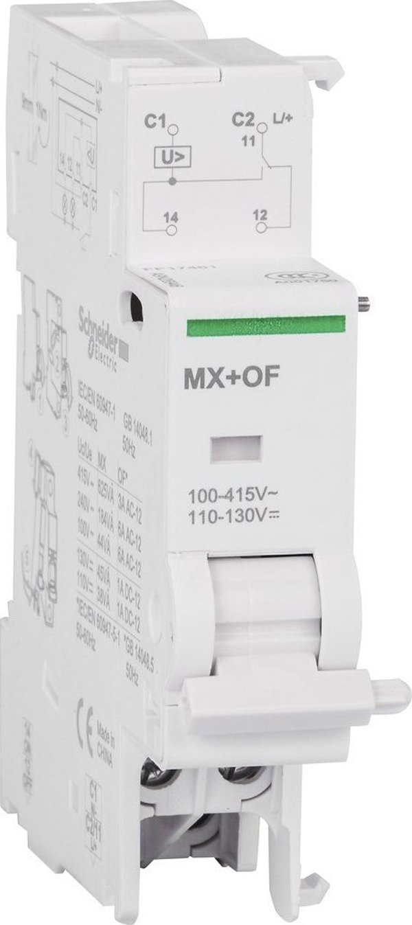 Schneider Electric Wyzwalacz wzrostowy Acti9 ze stykiem MX+OF-230/400 1CO 100…415 VAC, 110…130 VDC A9N26946