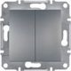Schneider Electric Asfora Διπλό Πλήκτρο Ατσάλι (EPH1100162)