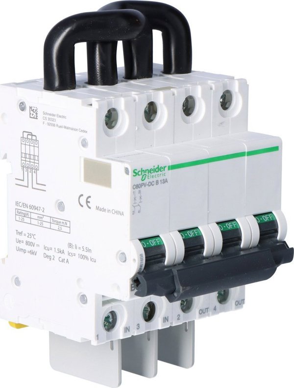 Schneider Electric Διακόπτης Υπερφόρτωσης PV-DC C60PV-DC-13, 2P, 13A, 800V, A9N61658