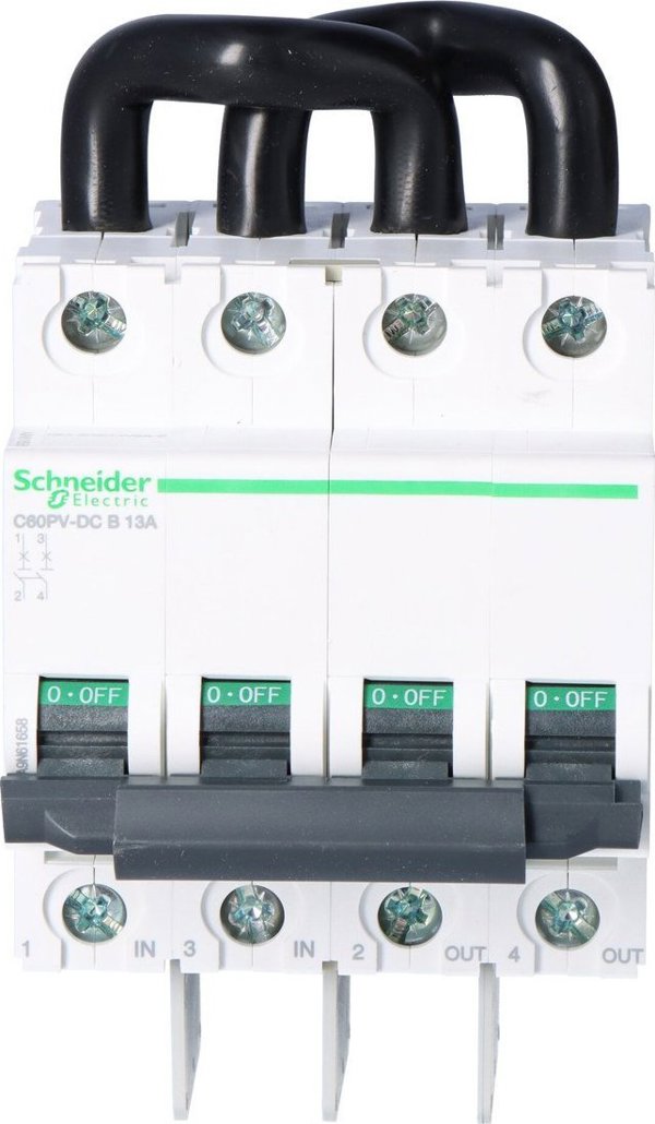 Schneider Electric Διακόπτης Υπερφόρτωσης PV-DC C60PV-DC-13, 2P, 13A, 800V, A9N61658
