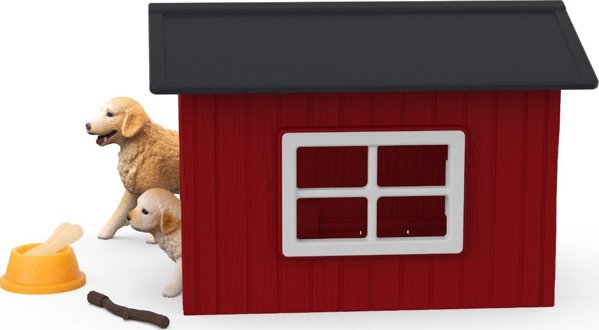 SCHLEICH FARM WORLD Dog kennel with golden retrievers