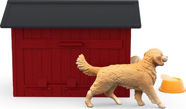 SCHLEICH FARM WORLD Dog kennel with golden retrievers