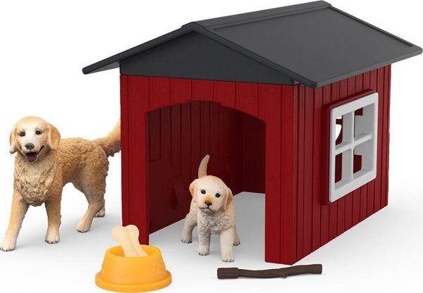 SCHLEICH FARM WORLD Dog kennel with golden retrievers