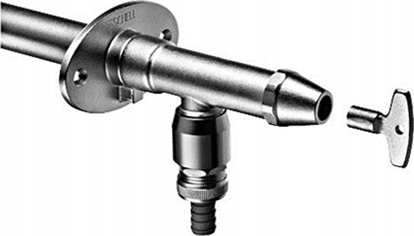 Schell GmbH + Co. KG Schell frosts external wall fitting POLAR II complete fitting with pipe fitting. Design