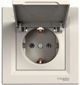 Schneider Electric Asfora Πρίζα Σούκο Απλή, Με Γείωση, Κρεμ (EPH2900123)