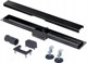 Schlosser Platinum Γραμμική Αποχέτευση Ντουζιέρας 60cm, Ανοξείδωτο Ατσάλι, Αναστρέψιμη Σχάρα, Μαύρο Ματ