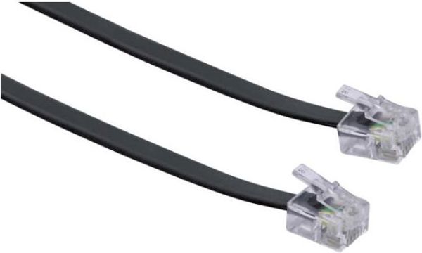 Schwaiger Kabel telefoniczny RJ11 6P4C 6m, czarny (TAL6331533)