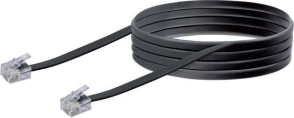 Schwaiger Kabel telefoniczny RJ11 6P4C 6m, czarny (TAL6331533)