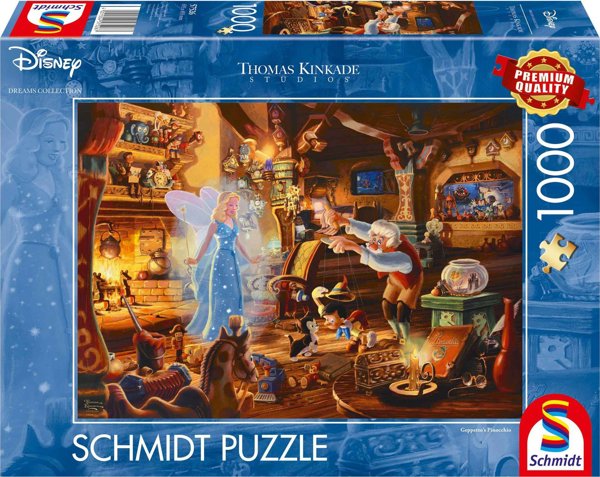 Schmidt Spiele Schmidt Spiele Thomas Kinkade Studios: Disney Dreams Collection - Geppetto's Pinocchio, Puzzle (1000 Pieces)