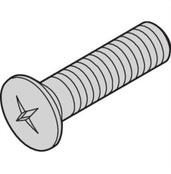 SCHROFF Śruba z łbem stożkowym SCHROFF, z wypukłym łbem, z rowkiem krzyżowym, M2,5 x 10 mm, stal ocynkowana, czarna
