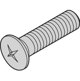 SCHROFF Śruba z łbem stożkowym SCHROFF, z wypukłym łbem, z rowkiem krzyżowym, M2,5 x 10 mm, stal ocynkowana, czarna