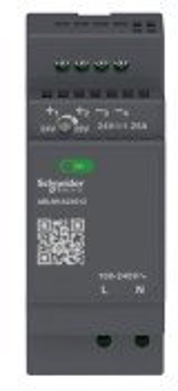 SCHNEIDER ELECTRIC Modicon switchmode strømforsyning modular til DIN-skinne med 24 VDC 30 W-1,2 A udgang og 100-240 VAC 1-faset forsyning