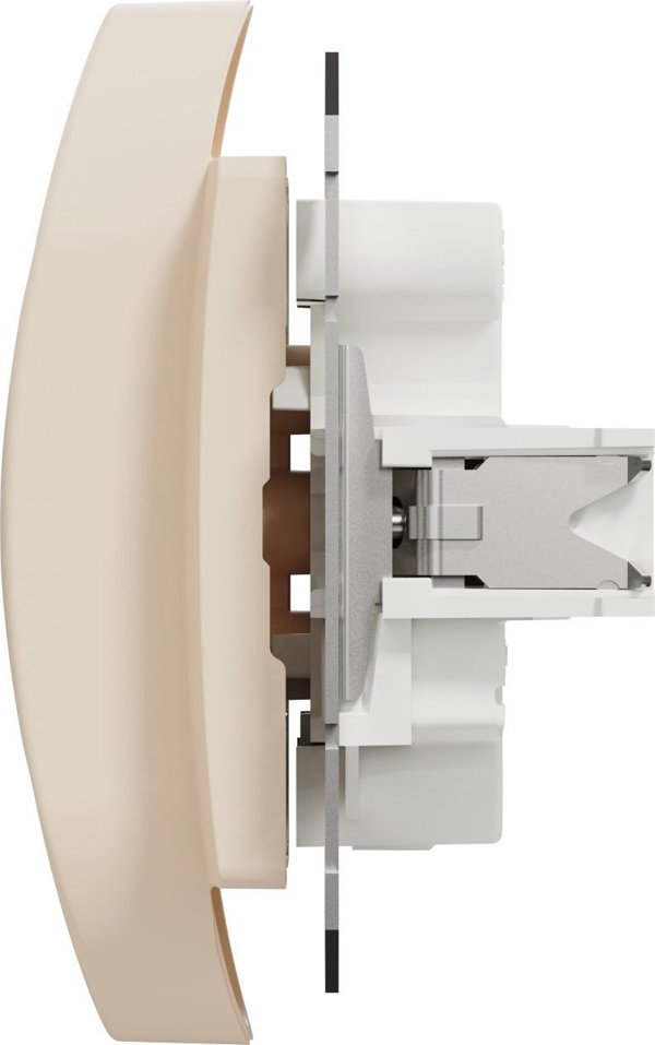 Schneider Sedna Design Διπλή Πρίζα με Γείωση SDD112275, Μπεζ, Με Καπάκια για Σύστημα Πλαισίων Design & Elements