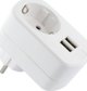 Schwaiger Φορτιστής USB 230V με 2 Θύρες USB και Πρίζα Schuko, Λευκός