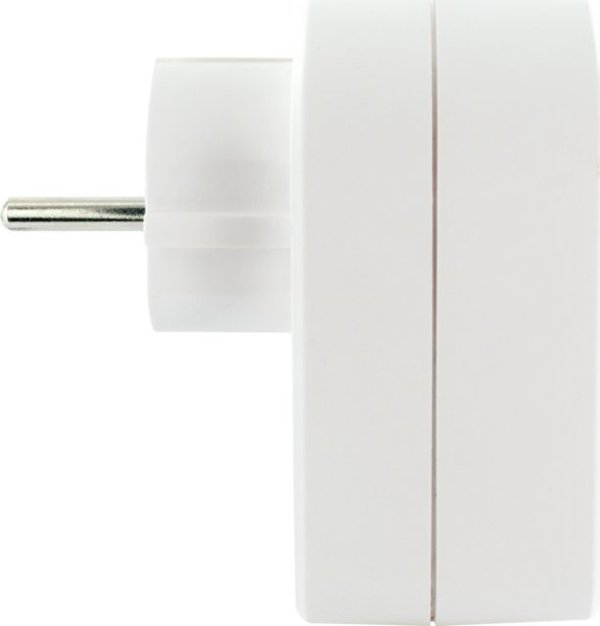 Schwaiger Φορτιστής USB 230V με 2 Θύρες USB και Πρίζα Schuko, Λευκός