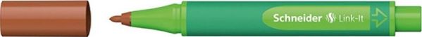 Schneider Link-it Μαρκαδόρος Σχεδίου, Μύτη από Ίνες 1.00mm, Ανοιχτό Καφέ