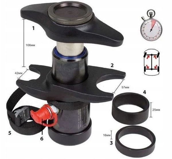 Sciagacz hydrauliczny do sworzni przegubow 8t w walizce