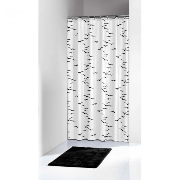 Seagull 180x200 anthracite κουρτίνα μπάνιου πλαστική Sealskin Elementals
