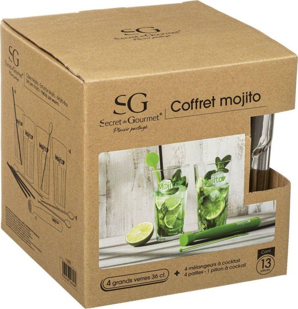 Secret de Gourmet Σετ για Mojito 13 Τεμαχίων με 4 Ποτήρια