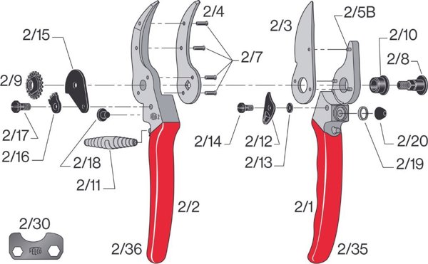 Felco 2 Κλασικό Ψαλίδι Κλαδέματος - Επαγγελματικό Κλαδευτήρι Δεξιόχειρων