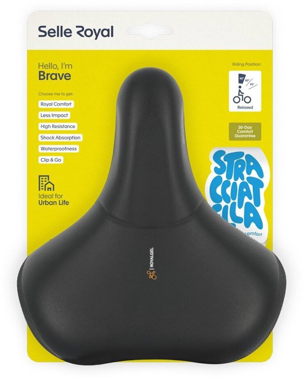 Selle Royal Σέλα Ποδηλάτου Brave Strengtex Relaxed 90° Unisex με Gel και Ελαστομερή