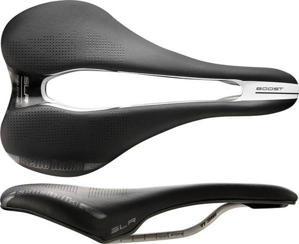 Selle Italia Σέλα Ποδηλάτου SLR Boost Endurance Superflow, Ti 316, Fibra-Tek, Μαύρο, S3