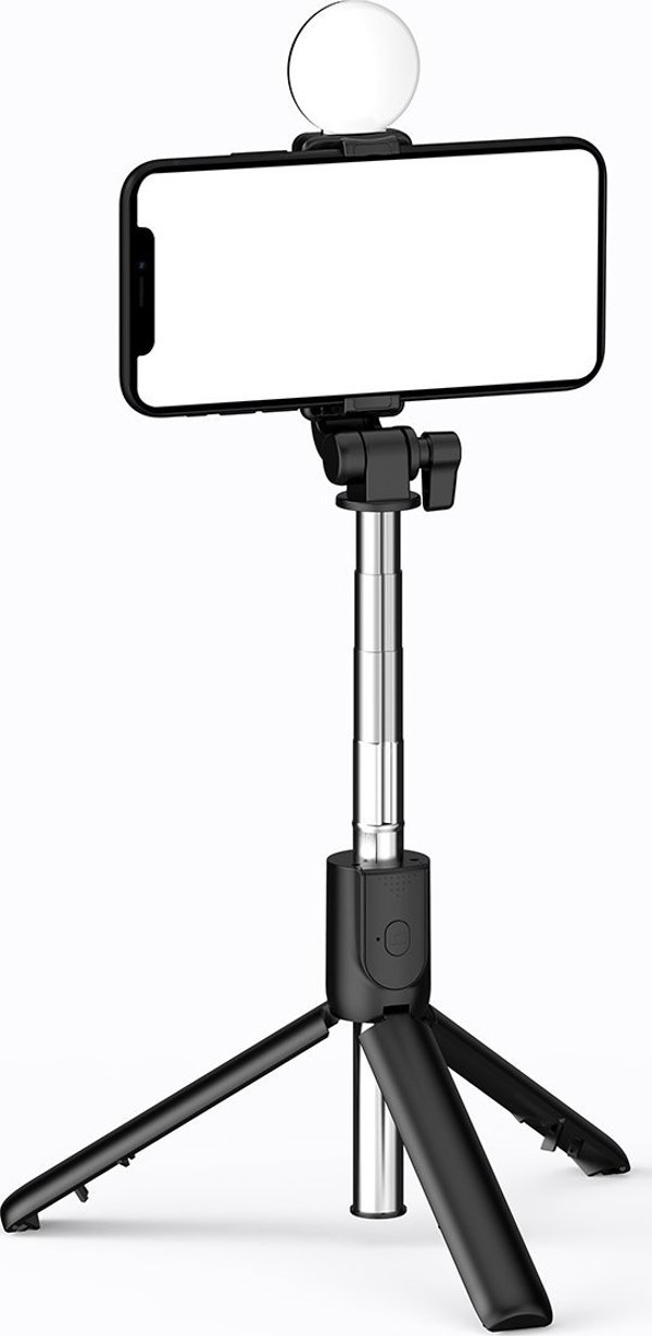 Selfie Stick Hurtel WR1YXS με Τηλεσκοπικό Τρίποδο και Φωτισμό