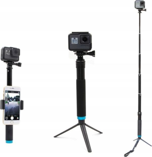 Telesin Selfie Stick GP-MNP-090-D για Action Cameras, 1000g Αντοχή Φορτίου