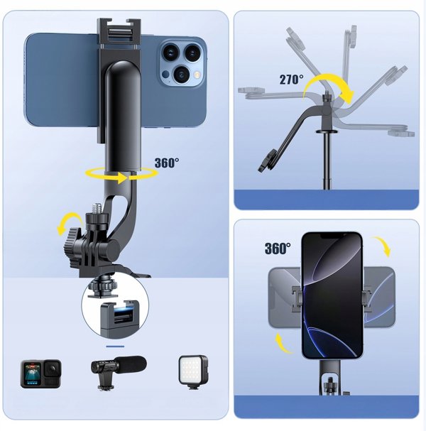 Selfie stick Wozinsky WC1Y70S teleskopowy tripod 1.7m z uchwytem na telefon - czarny