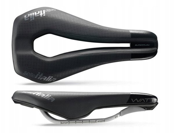 Selle Italia WATT GEL SUPERFLOW TI 316 Σέλα Ποδηλάτου, Tube 7, Duro-Tek, Μαύρο