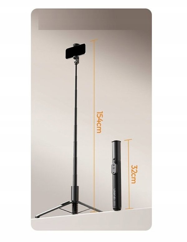 Selfie stick Ulanzi Statyw Kijek Selfie Stick 154cm 2w1 + Pilot 10m Uchwyt Telefon / Ulanzi / Sk27 / Sku:s017