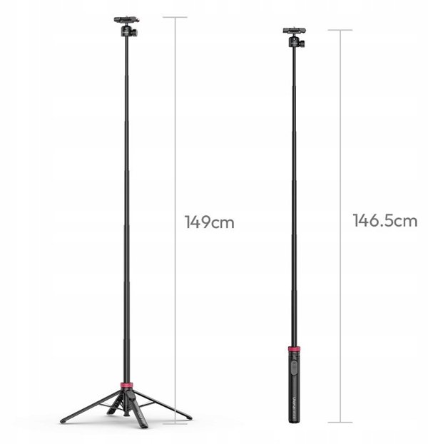 Selfie stick Ulanzi Statyw Kijek Selfie Stick 2w1 150cm + Pilot Telefon Auto-deploy 1/4" Ulanzi / Mt-44b