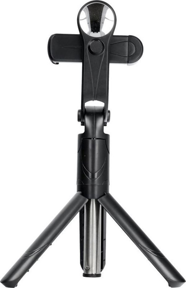 Partner Tele.com SSTR-11 Selfie Stick Τρίποδο με Bluetooth Τηλεχειριστήριο & Καθρέφτη, Μαύρο