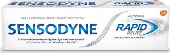 Sensodyne Λευκαντική Rapid Relief οδοντόκρεμα για ευαίσθητα δόντια 75ml
