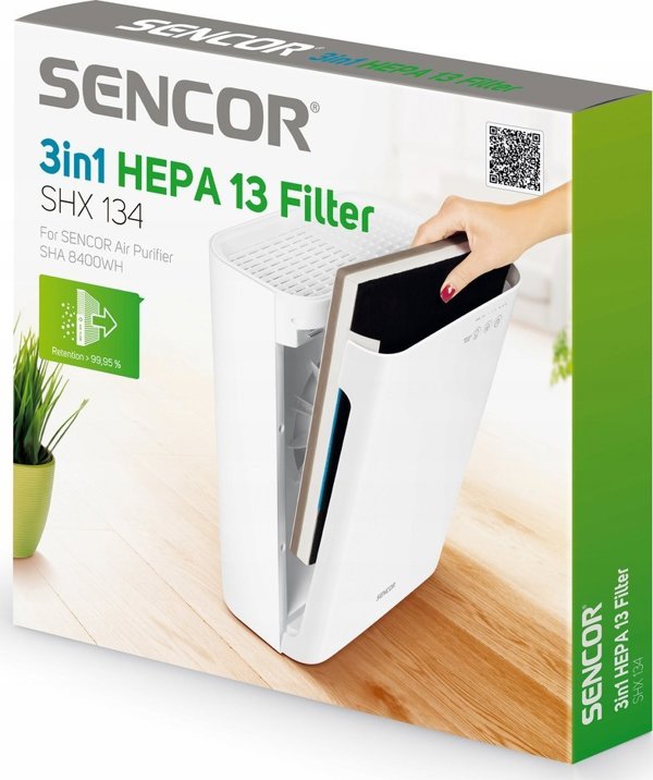 Sencor SHX 134 Σετ Ανταλλακτικά Φίλτρα HEPA 13 για Καθαριστή Αέρα SHA 8400WH