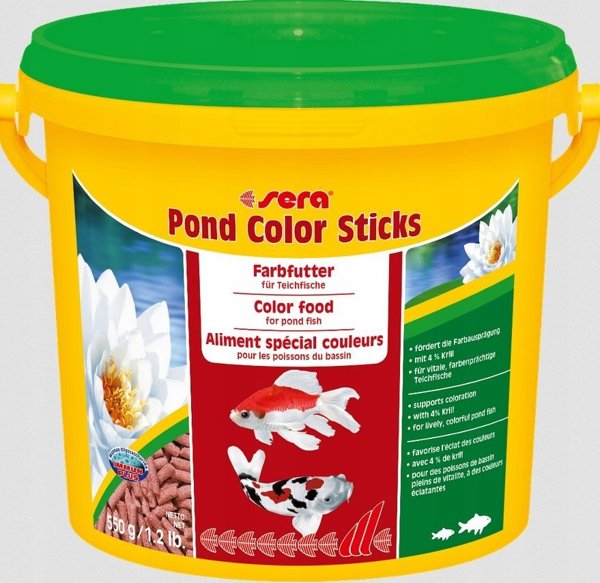 Sera Pond Color Sticks - Τροφή για Ψάρια Λίμνης, Ενισχυτικό Χρώματος, 3.800ml