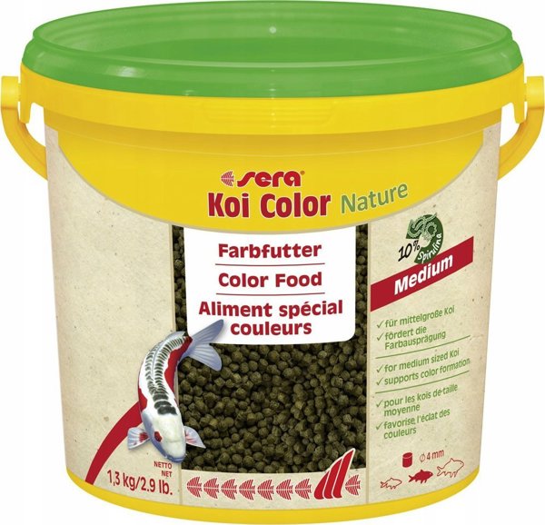Sera Koi Color Nature Medium 3,8l (1300g) - Ενισχυμένη Τροφή για Koi άνω των 25cm (4mm)