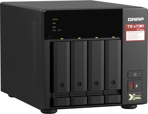 Qnap TS-473A NAS Server, 2.2GHz AMD Ryzen, 4-Bay, 2.5GbE, Υποστήριξη M.2 NVMe SSD