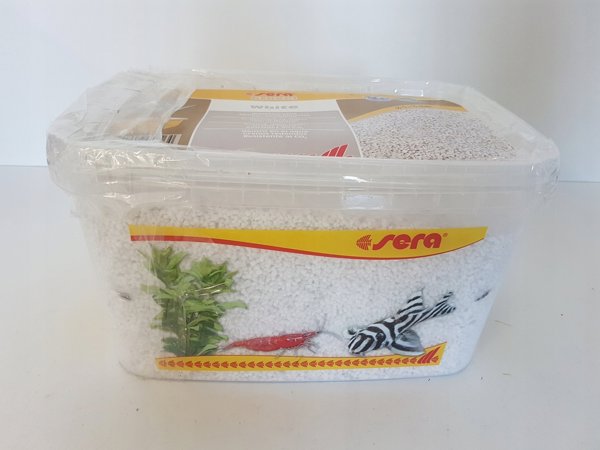 Sera Gravel White Χαλίκι Ενυδρείου, Φυσική Πέτρα, 1-3mm, 6l, Λευκό