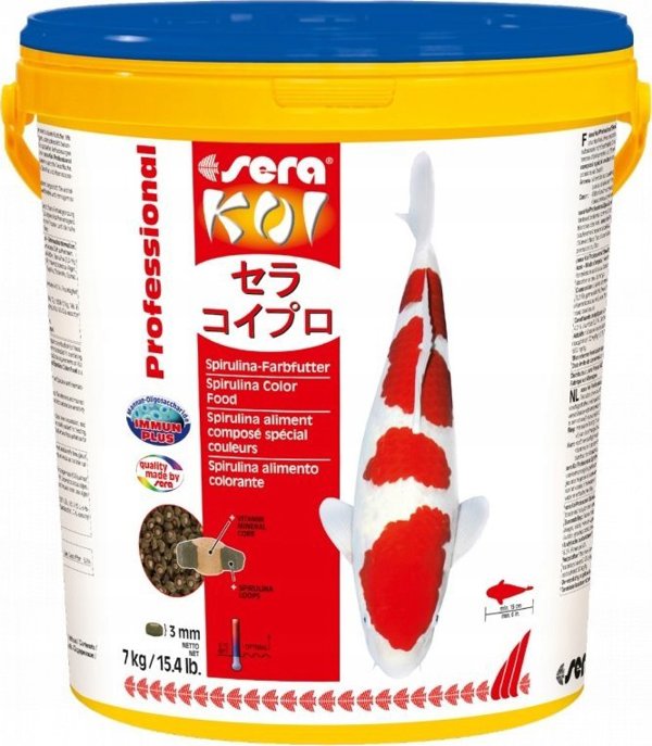 Sera Koi Professional Spirulina Color, Επαγγελματική Τροφή για Ψάρια Λιμνής, 7kg
