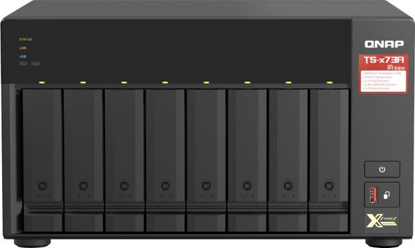 Qnap TS-873A-8G NAS Server, AMD Ryzen V1500B, 8-Bay, 8GB RAM, USB 3.2 Gen 2, Δικτυακός Αποθηκευτικός Χώρος