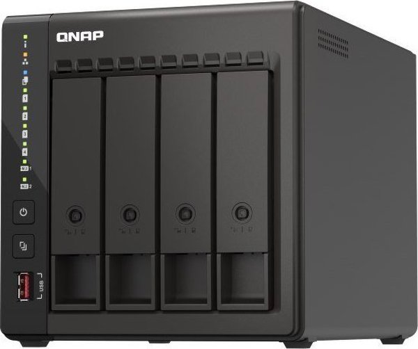 Qnap TS-453E NAS Server, 8GB RAM, 4 Θέσεις, 2.5GbE, Μαύρο