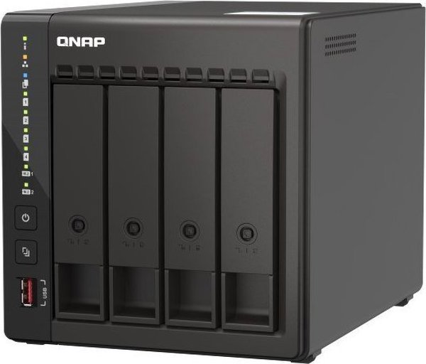 Qnap TS-453E NAS Server, 8GB RAM, 4 Θέσεις, 2.5GbE, Μαύρο