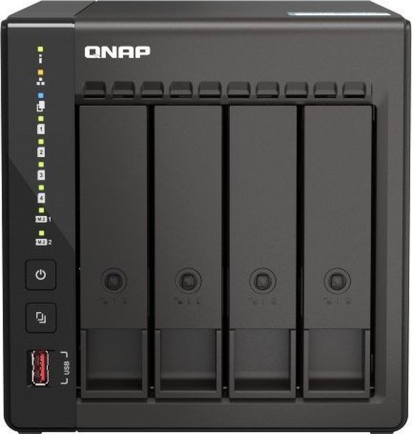 Qnap TS-453E NAS Server, 8GB RAM, 4 Θέσεις, 2.5GbE, Μαύρο