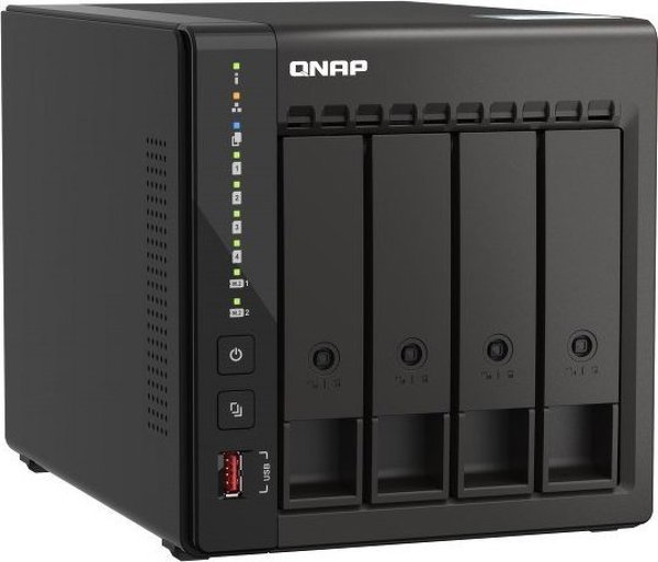 Qnap TS-453E NAS Server, 8GB RAM, 4 Θέσεις, 2.5GbE, Μαύρο
