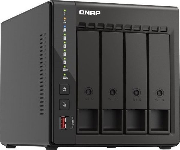 Qnap TS-453E NAS Server, 8GB RAM, 4 Θέσεις, 2.5GbE, Μαύρο