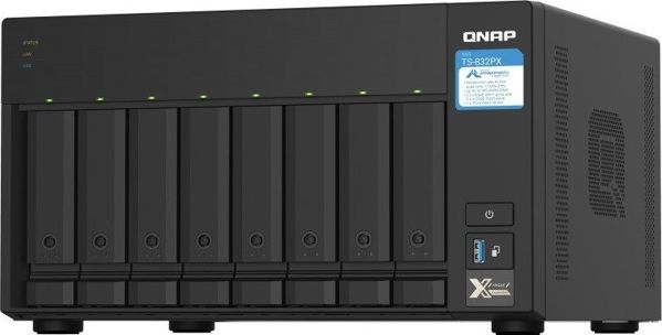 Qnap TS-832PX-4G NAS Server, 8-Bay, Τετραπύρηνος 1.7GHz, 2x 10GbE SFP+ & 2x 2.5GbE LAN, Μαύρο