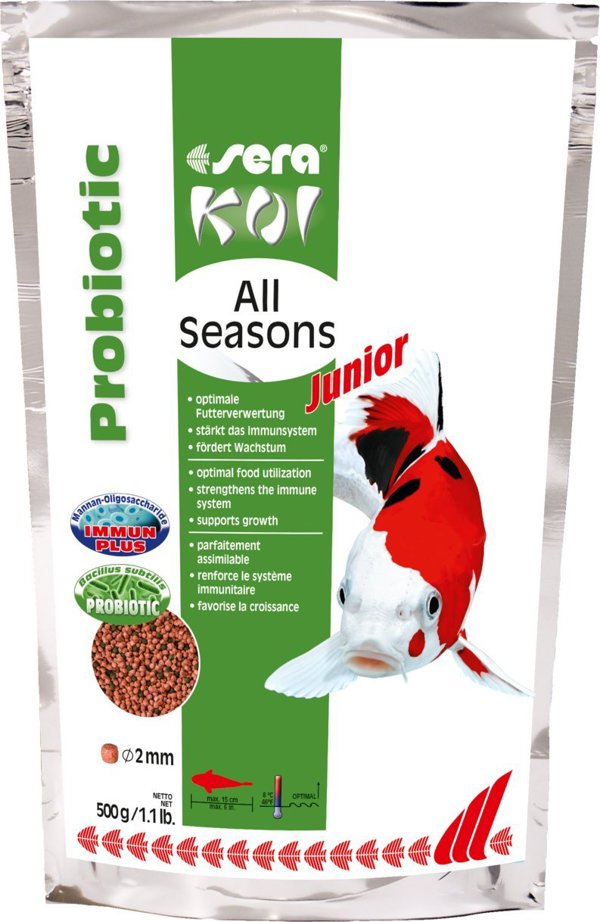 Sera Koi Junior All Seasons Probiotic - Τροφή για Ψάρια Λίμνης 500g