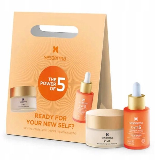 Sesderma C-Vit Σετ Περιποίησης Προσώπου: Αντιοξειδωτική Κρέμα 50ml & Αντιοξειδωτικός Ορός 30ml για Γυναίκες